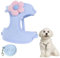 WJRQD Katzengeschirr mit Leine, Ausbruchsicher, Verstellbar, Katzenweste, für Katzen/Welpen, Blau, Gestreift, S/M, Medium