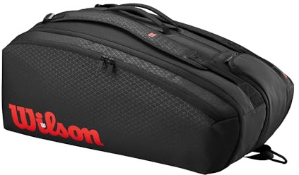 Wilson Borsa per racchetta V3 15PK da 2~15 pezzi, Nero, 76x45x34, Borsa per racchette da tennis