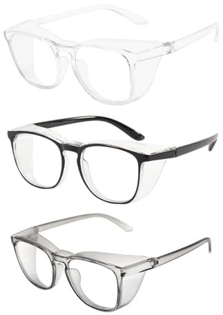 RELKLYU Goggles A 3 Pezzi, Semplici E alla Moda, Creativi E Multifunzionali, Antivento E Polvere, Bicchieri per Uomini E Donne, Accessori per La Protezione agli Occhi.