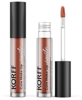 Korff Comfort Lip Gloss, con Acido Ialuronico e Vitamina E, Idratante e Volumizzante. Tonalità 01 Mocha, 4 ml