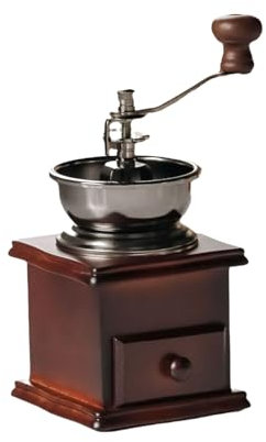 Macinacaffè manuale in legno con base antiscivolo Manuale in miniatura in ghisa macinazione Burr Espresso Maker per uso domestico