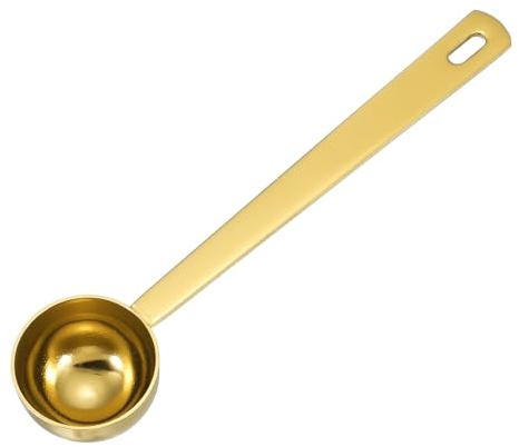 QUARKZMAN Cuchara Medidora, 10ml Cuchara De Mesa De Mango Largo Cucharita Cuchara Para Café Para Café Molido Té Azúcar Cocina Horneado, Dorado