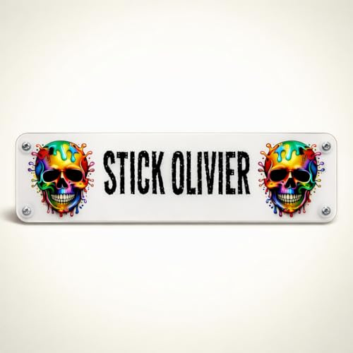 Plaque Prénom Camion Personnalisée (Non Lumineuse) – Décoration Pare-Brise Chauffeur Routier – Accessoire Cabine Poids Lourd – Idée Cadeau – Stick Olivier