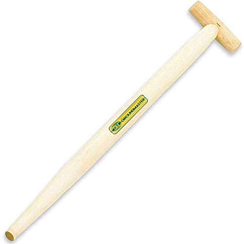 GroundMaster Straight Taper Ash Handle - Replacement T-Shaft for Garden Tools