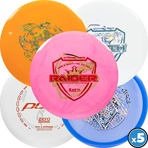 Dynamic Discs Disc Golf Set (Misprint 5-Pack) - Affordable Frisbee Golf Discs Set for Beginners - Includes Drivers, Fairways, Midranges & Putters - Multiple Plastics from DD, Latitude 64 & Westside