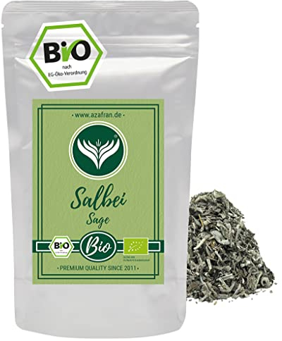 Azafran BIO Salbei - Salbeiblätter gerebelt lose Kräuter oder Tee 250g