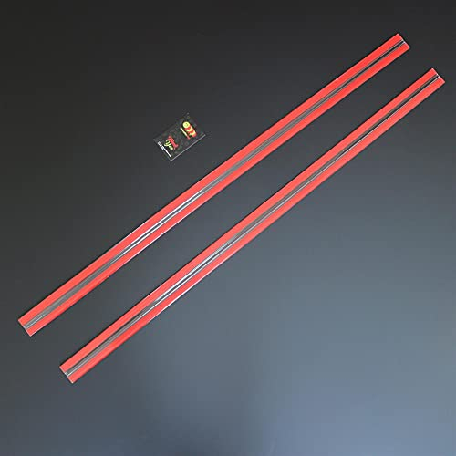 2x 950mm Flex-Scharniere mit niedrigem Profil - Kein Klebstoff erforderlich, Selbstklebend. Selbstklebendes Scharnier. Transparente, durchgehende Klavierscharniere aus Acrylkunststoff.