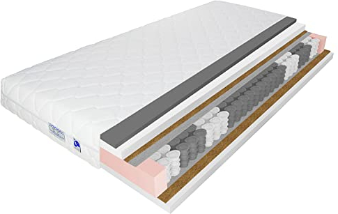 TULENA NOX Taschenfederkern Matratze 180x200 Federkernmatratze H4 + H5 Basic 23cm hoch Probeschlafen Rollmatratze Wendematratze