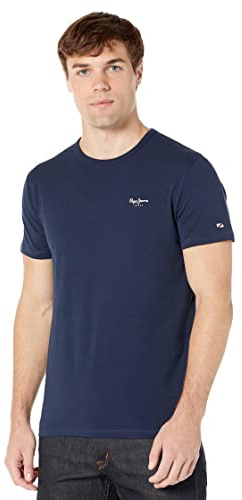 Pepe Jeans Original Basic 3 N Camisetas, Azul (Navy), L para Hombre
