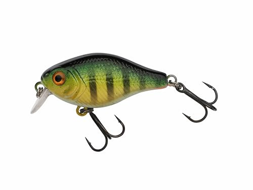 Berkley Pulse Fry Shallow Crankbait | Ultraleichter Hartköder für Barsche, Forellen und Rapfen | Realistisches Design und Enge Wobbelbewegung für Raubfischangler | 3,8 cm, Firetiger