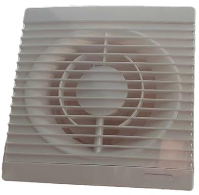 A2ZWORLD Ventilador de extracción eficiente 17W 258m³/h 50dB, 238x238mm, agujero 150mm, profundidad 100mm, aspiradora de pared para baño, cocina, 230V 50Hz.