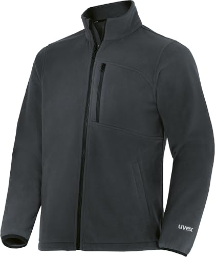 Uvex suXXeed Craft Fleecejacke - Herren Arbeitsjacke mit warmen Microfleece - Stehkragen & Reißverschluss - Größe L