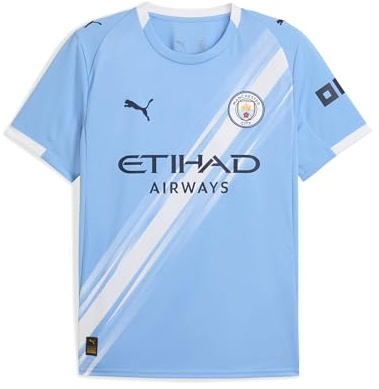 PUMA Manchester City FC Men's Home Jersey 25/26, Blue (Team Light Blue x White), l