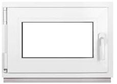 Framex Finestra Seminterrata Piccola in PVC Bianco, Larghezza x Altezza 60 x 40 cm (600 x 400 mm), Doppi Vetri (32 mm), Anta-Ribalta, Girevole DIN Sinistra – Premium