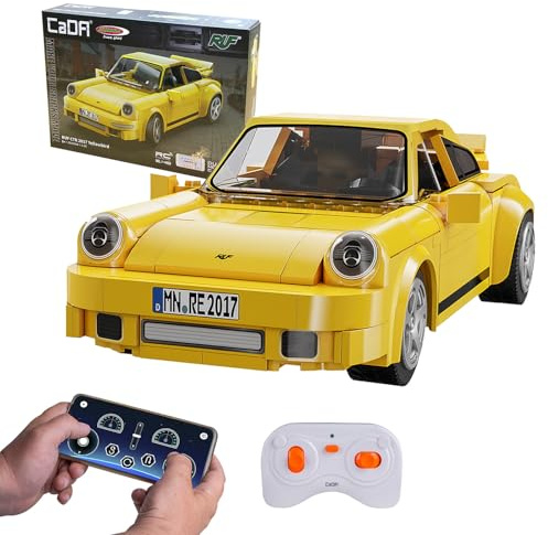 JAMARA 402855 CADA RUF CTR 2017 Yellowbird 1:20 2,4 GHz bricks, billeksaksbil, sport racerbil för barn från 8 år, RC fjärrstyrd, presentidé för barn, dubbelt läge