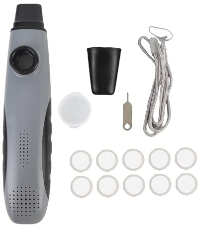 Asixxsix Kazoo Flute, Professional Kazoo Vindinstrument med 10st Membran och Lanyard, små Bärbara Musikinstrument för Musikälskare Parti Intressant gåvas (Grå)