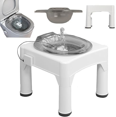 BañO De Asiento Para Inodoro, BañO De Asiento EléCtrico Con Taburete BañO De Asiento ExtraíBle Para Hemorroides Cuidado Posparto Embarazadas Y Personas Mayores (Pilas No Incluidas)