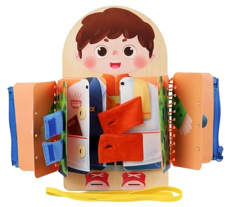 Planche à Boucles,Jouets Éducatifs Apprentissage Compétences Vie - Jeu Bois Enfant 3 Ans Maison Maternelle Voyage Motricité Fine