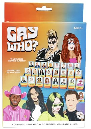 Let's Replay Gay Who? – Guess Who Adult Party Games | Funny games for LGBTQ+ Pride Edition Guessing Game with Celebrity Cards | Hilarious 2 Player for Adults & Teens