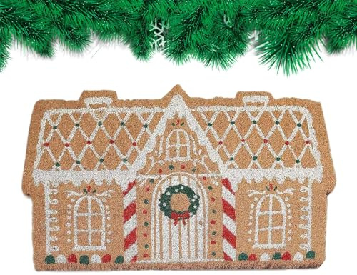 Jul Dörrmatta Dekorativ Pepparkakshus Dörrmatta Halkfri 81x51 cm