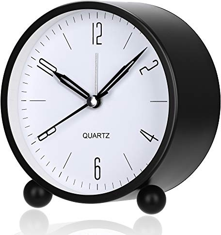 YouJabz Cute Small Alarm Clock,Super Silent Non‑Ticking,Night Light | Cute compact alarm clock, super silent non‑ticking for peaceful sleep,Perfect for bedroom, bedside, desk and dormitory