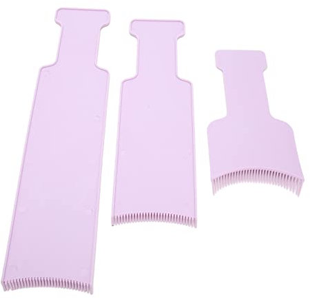 Pinceau Coloration Cheveux, Pinceau Teinture Cheveux, Palette de Mise en évidence, Planche de Coloration des Cheveux Portable Ergonomique pour Salon de Coiffure Coiffeur(Violet)