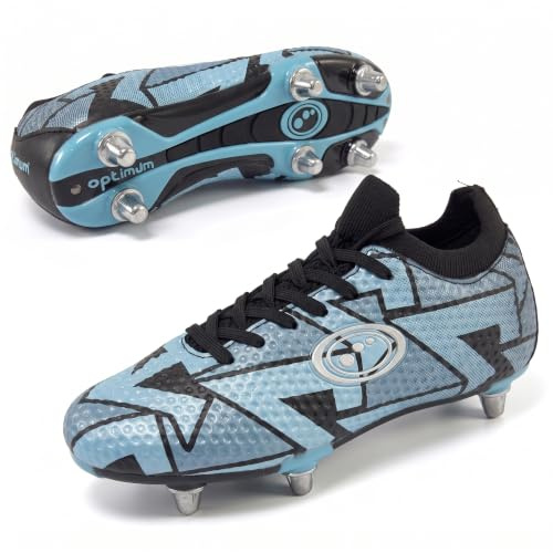 Optimum Aztec Fly Stickad Rugby Boot - Blå, BLÅ, 40 EU