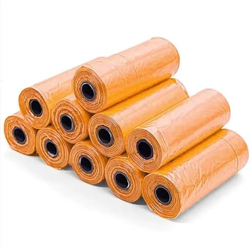 Super Mundo - 540 Unidades Bolsas de Caca Perro, 36 Rollos, 30 x 14 cm, Bolsas para excrementos de Perros, Gruesa Prueba de Fugas, Color Naranja (36 Rollos)