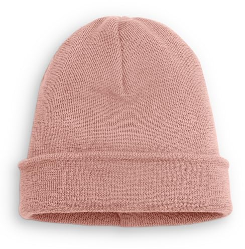 Ehrenkind® Strickmütze für Kinder | aus feinster Merino Schurwolle | Rose | Made in Germany | Unisex | Mütze Kinder | Mütze Jungen und Mädchen | Beanie | Ideal im Herbst und Winter