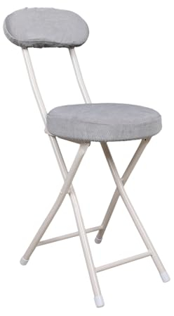 Barhocker, klappbar, hoch, klappbar, zusammenklappbar, Tragfähigkeit 100 kg, tragbar, geeignet für Zuhause, Restaurant, Bar, Café (grau)