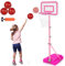 Pink Kids Basketball Hoop and Stand for Girls, Adjustable Height 2.9ft-6.2ft, Portable Toddler Basketball Goals, Outdoor Play Game Toys for 3 4 5 6 Year Old Girl Birthday