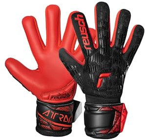 Reusch Attrakt Freegel Silver NC Junior Torwarthandschuhe Kinder Jugendliche Fußballhandschuhe für Jungen und Mädchen geeignet für alle Wetterbedingungen und Spielfeldoberflächen