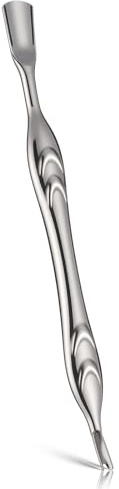 Cuticle Pusher Trimmer with Fork Pro Anti-Slip Nail Pusher and Dead Skin Cutter Stainless Steel Tool 2 in 1 Cuticles Stick for Manicures and Pedicures