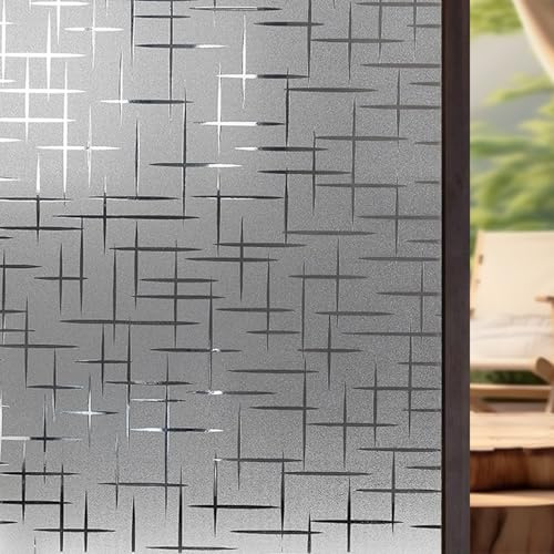 Vinilo Ventanas de Privacidad 85 x 400 cm Efecto Esmerilado, Anti-UV, Privacidad Total, Fácil de Instalar Vinilos para Cristales Electroestático para Baño Cocina Oficina, Doji