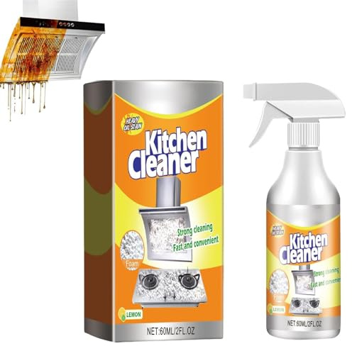 Detergente Multiuso per Cucina,Schiuma Detergente Multiuso Per La Cucina,Kitchen Foam Cleaner,Detergente Per Bolle Da Cucina,Detergente per Forno in Schiuma Spray,60ML