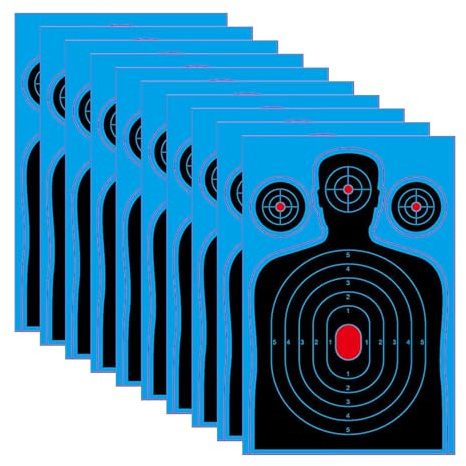 s De Tiro - 10 Piezas Reactivo 45x30 cm | Papel para Práctica de Disparos | para Exterior Patio Competición Entrenamiento Diario Actividad En Equipo Recreación Niños Adultos