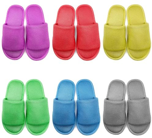 GURGER Gästhus set tvättbara halkfria, ventilerande gästtofflor, fyra storlekar S M L XL