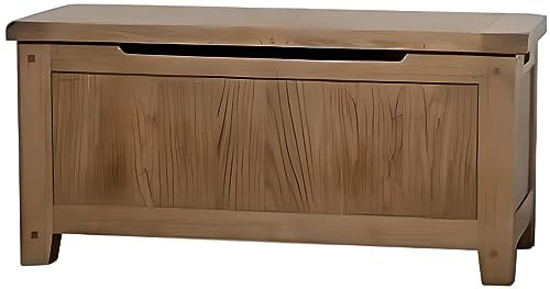 Oak and Pine Online Chunky Solid Oak Dorset Country Storage Ottoman/Blanket Box Bedroom Furniture