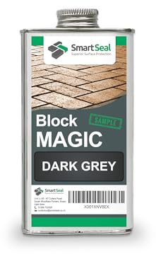 Smartseal ‘Block Magic' – A Re-Colouring Block Paving Sealer. Superior to a Concrete Paint - Transform Old Block Paved Drives or Patios - Easy to Apply (Dark Grey, 150ml Sample)