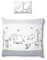 Koru Kids® Zoo Baby Bettwäsche 80x80 cm – 2-teiliges Set mit Kissenbezug 35x40 cm – für Kinderwagen Stubenwagen – 100% Baumwolle – zum Wenden – Oeko-TEX - Babybettwäsche - bis 60 Grad waschbar