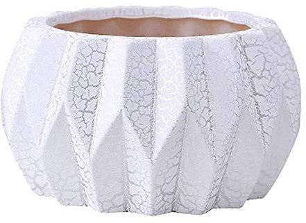 Pot de fleur d'aneth vert domestique extra grand avec plateau Pots de plantes créatifs simples Pot de plante succulente en plastique de très gros calibre Pot de plante en pot de grain de fissure de
