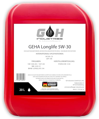 20 L GEHA Longlife 5W-30 VW 504.00/507.00 MB 229.51 BMW Longlife-04