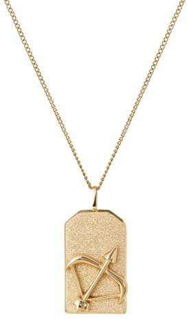 JENNY BIRD Sagittarius Zodiac Pendant Necklace | High Polish Gold, Lobster Clasp | Sleek, Chunky Designer Jewelry for Women