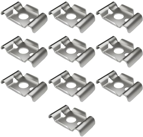 Zunetsutock Metalltrådklämmor – 10 stycken ståltrådsklämmor, multifunktionella krokar och robusta fästen | Perfekt för trädgårdsorganisation, vägar, gårdar, uteplats, och jordbruksutrymmen