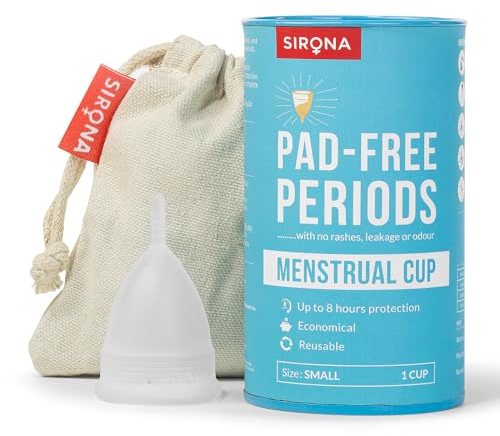 Sirona Reusable Menstrual Cup | Reusable Period Cup | Tampon and Pad Alternative | Heavy Flow (Small)