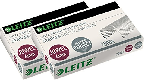 Leitz Heftzange Juwel Metall, 12 Blatt, matt, Nickel (Verzinkt, 2X Heftklammern)