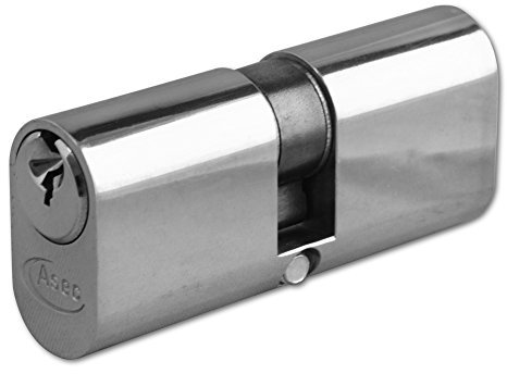 ASEC 5-Pin Oval Double Cylinder - 80mm 40/40 (35/10/35) Nickel Plated