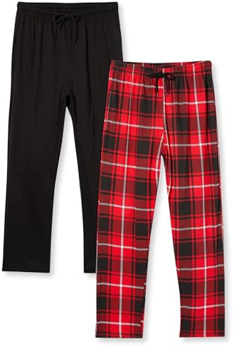 FM London 2-Pack Extra Warm Pyjamas for Men - Lightweight Mens Pyjama Bottoms, Loungewear, and Nightwear - Cotton Rich and Comfort Fit