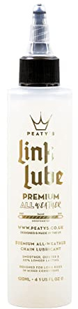 Peaty's Premium Link Lube All-Weather Bike Chain Lubricant - Ultra-Smooth Running Chain, Cassette And Gears -120ml,White