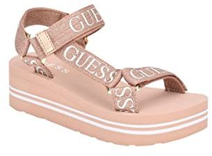 GUESS Femme Avin Sandale cale, Rose Gold, 36 EU
